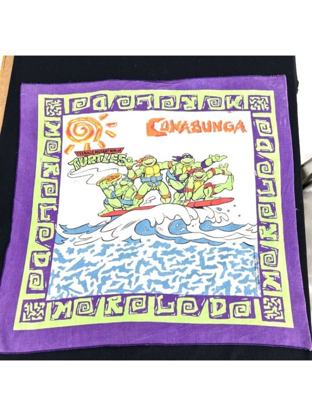 Teenage Mutant Ninja Turtles TMNT Bandana Hanki Mirage Studio 1990 21" Square